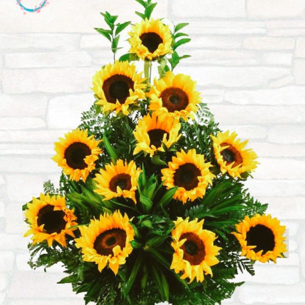 Arreglo de girasoles