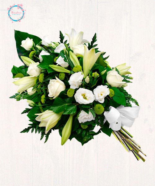 Arreglo de Flores Blancas Cubre Caja