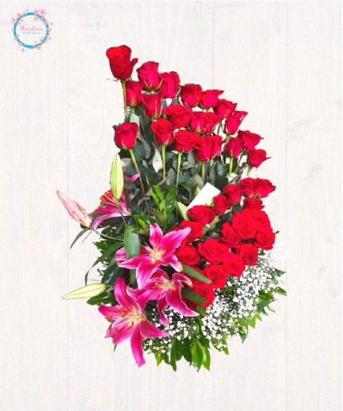 rosas, lirios, baby