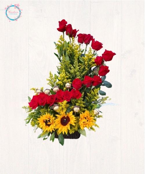 rosas girasoles